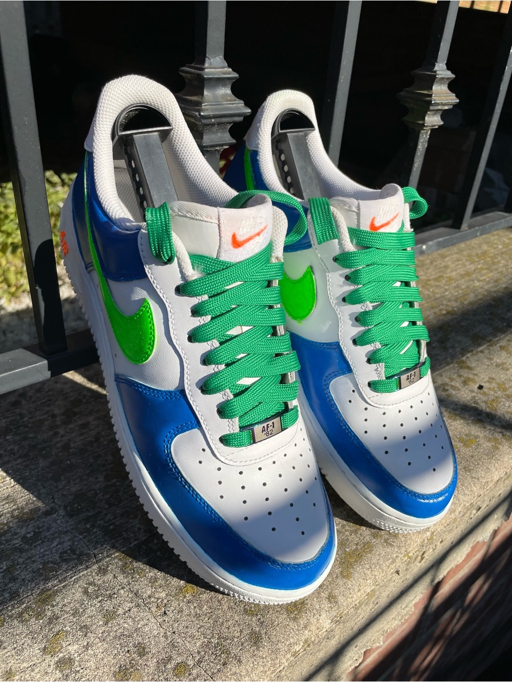 Nike Air Force 1 Men’s Sneakers White Blue US 9.5 EUR 43 CM CM 27.5 Authentic